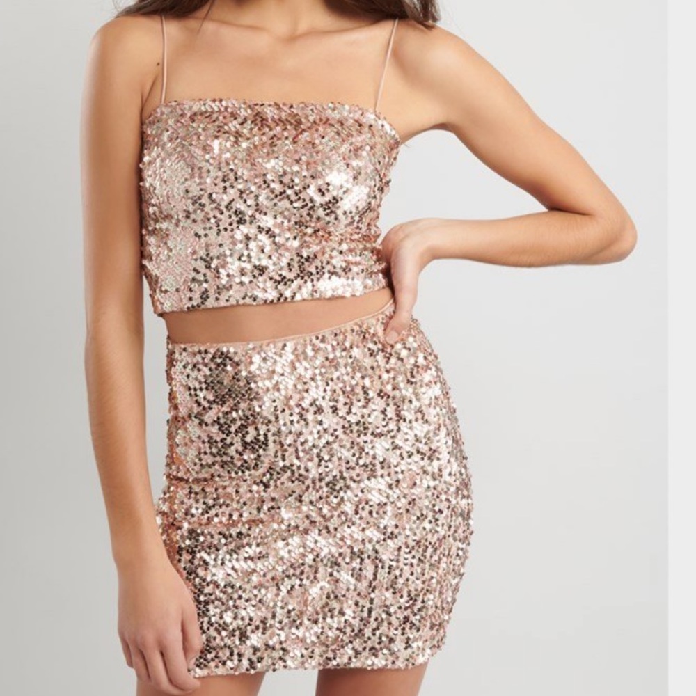 Sequin Two Piece Top